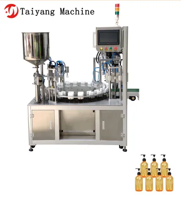 30-200ml Small Capacity High Speed Emulsion Double - Head Rotary Filling Machine