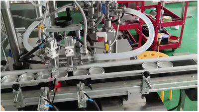 30-200ml Small Filling Capacity Double-Head Cream Screw Filling Machine
