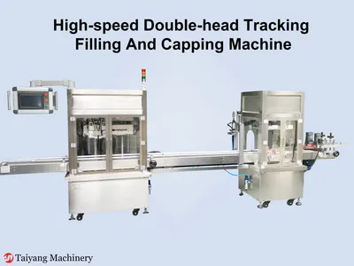 Automatic High Efficiency Production Line Double Head Filling and Capping Machine