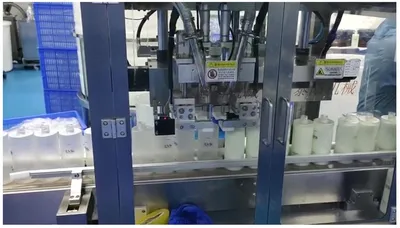 Automatic Round Bottle Type Liquid Double Screw Cap Filling Machine
