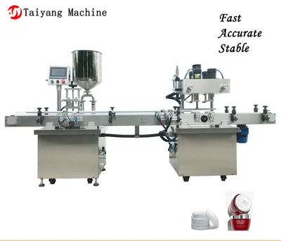 Cosmetics Automatic Two-Head Cream Filling and Capping Machine