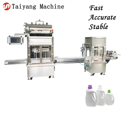 Full Automatic High Capacity Liquid Double - Head Liquid Filling Machine for Laundry Detergent Liquid