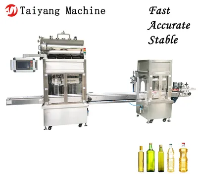 Full Self - Efficient Rotary Double - Head Cooking Oil Filling and Capping Machine