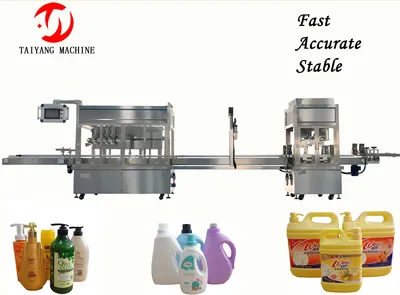 High Quality Pneumatic Components Plant Price Four-Head Tracking Filling Capping All-in-One Machine