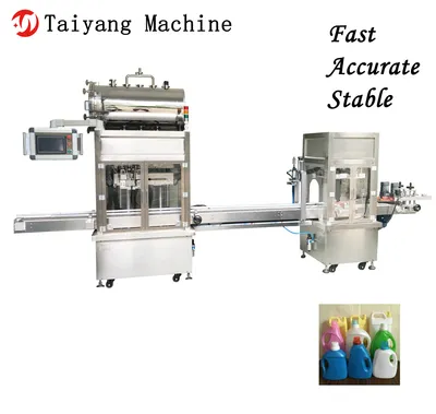 High Speed Double - Head Tracking Laundry Liquid Filling and Capping Machine