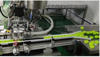 PLC Control Double - Head Screw Cap Cream Filling Machine