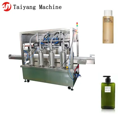 Washing and Protecting Series Liquid Filling Machine Four - Head High Speed Shower Gel Filling Machine