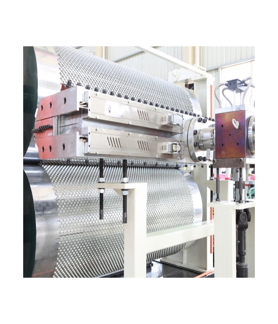 Customizable Slot Pe Drainage Sheet Manufacturing Unit Structured Grid Plant Waterproof Pe Drain Board Extrusion Machinery